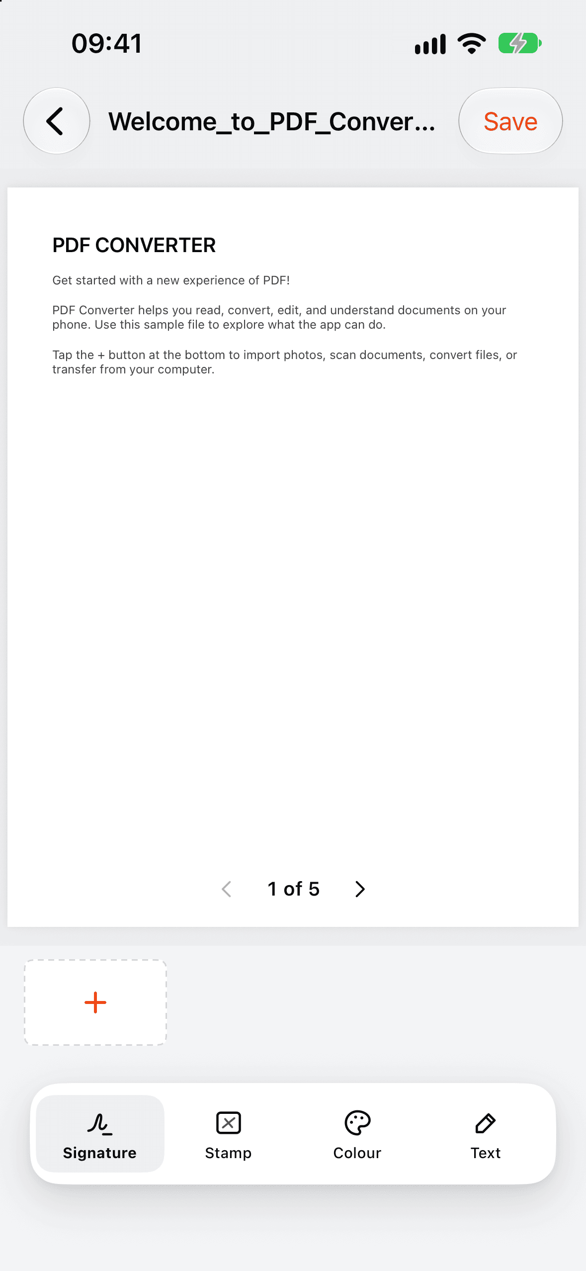 Signing a PDF